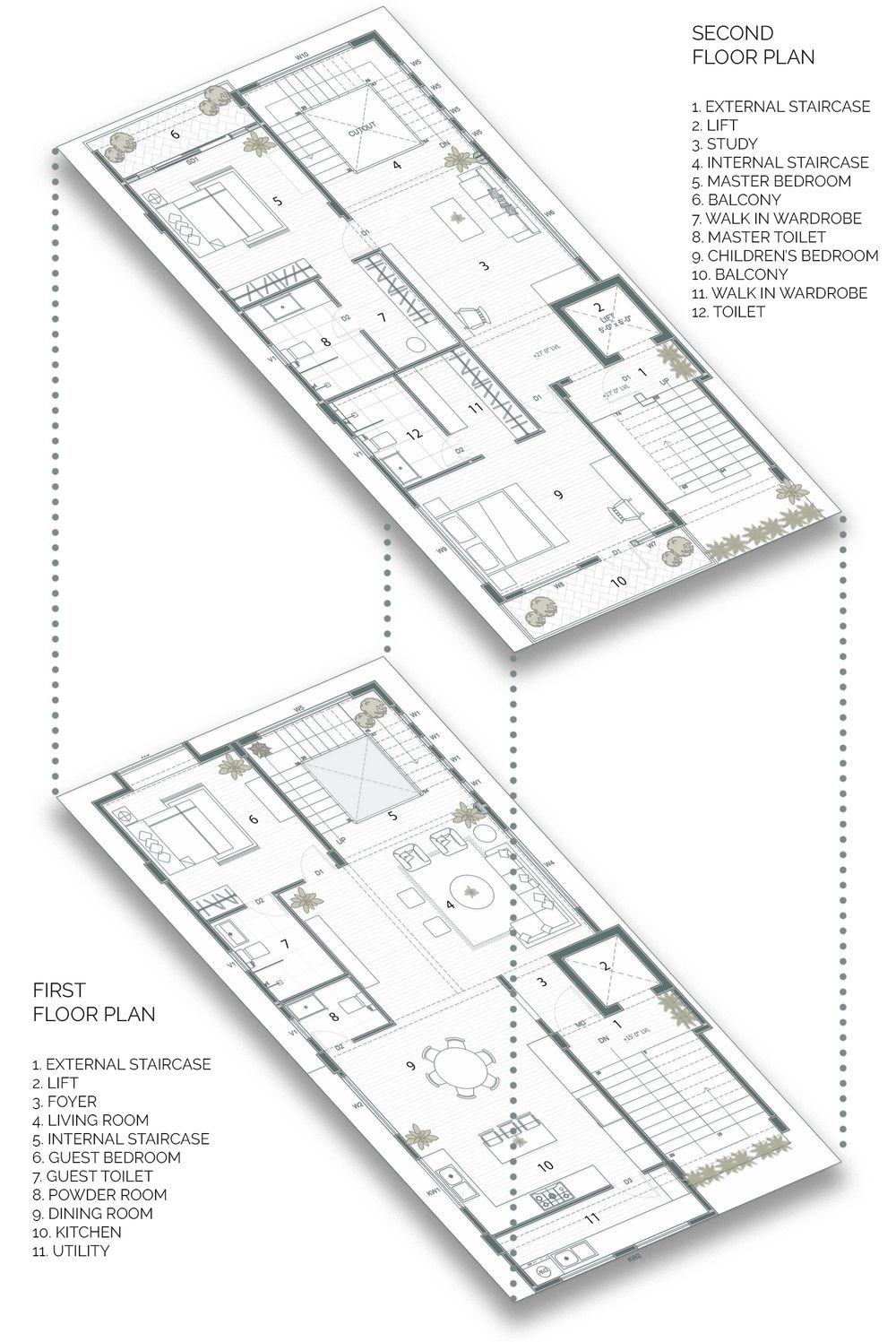 First & Second Floor Plan