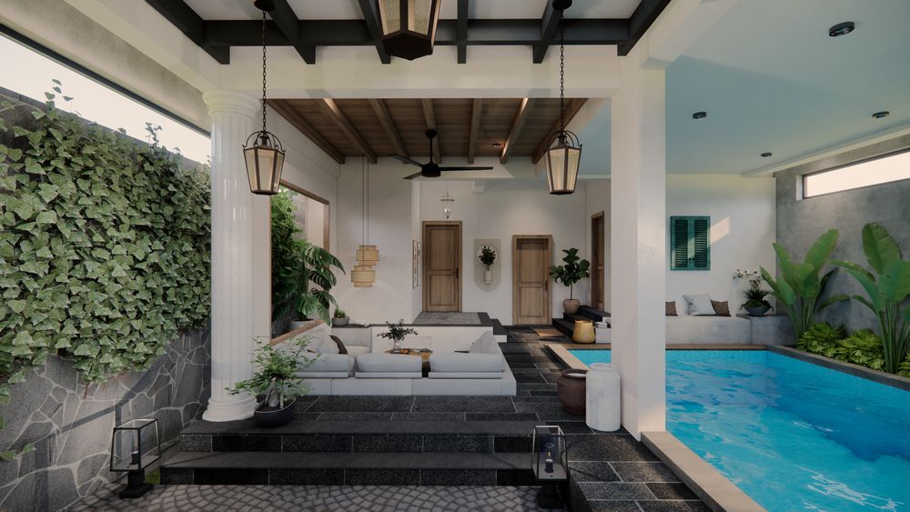 Poolside Lounge Area